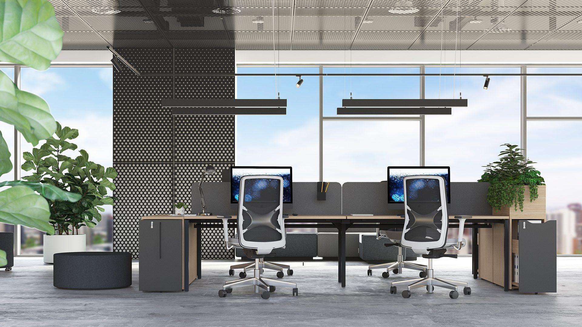 Skapis ar atvilktni BOXI, D5 - pelēks melamīna koks, 800x420x740, D5 - pelēks melamīna koks