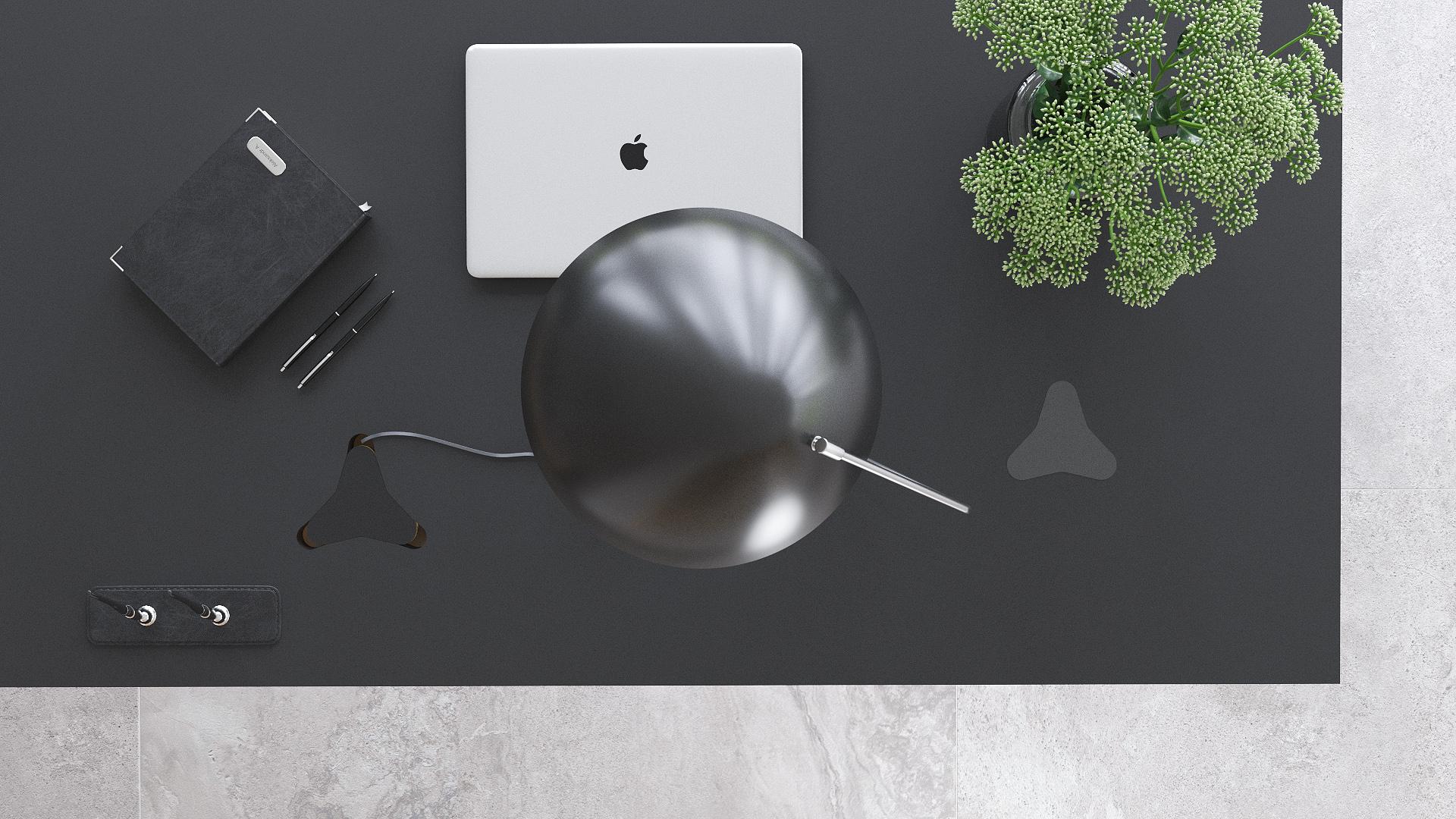 Vadītāja galds MOVE & LEAD, H16B01 - melns HPL /melns, 1800x850, V1 - pelnu krāsas finieris