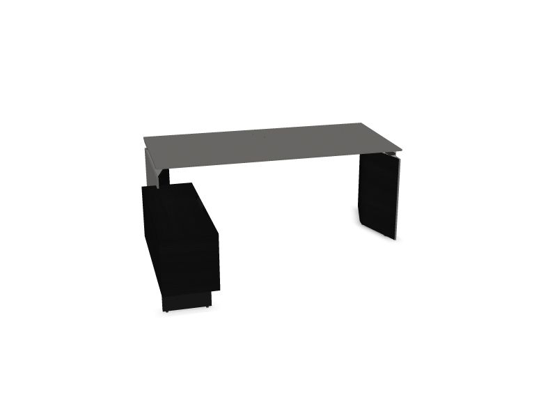 MOVE&LEAD, H17B03 - Grey HPL Fenix/Grey edge, N61 - Ash stained black, 1800x850