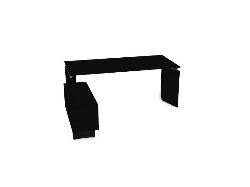 MOVE&LEAD, H16B01 - Black HPL Fenix/Black edge, N61 - Ash stained black, 1800x850