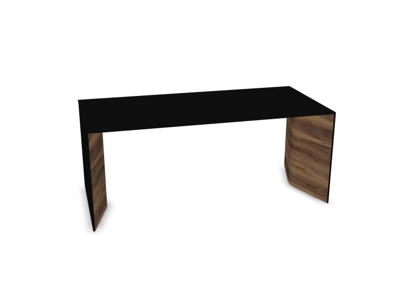 Vadītāja galds MOVE & LEAD, H16B01 - melns HPL /melns, 1800x850, RR - valriekstu krāsas finieris