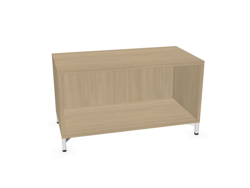 NewCabinets CHOICE plaukts C1N080, D1 - Balināts ozola melamīns, 800x400