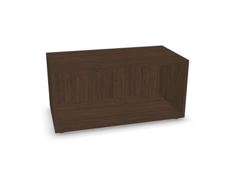 NewCabinets CHOICE grāmatu skapis C1N080, D4 – tumšs melamīna valrieksts, 800x400