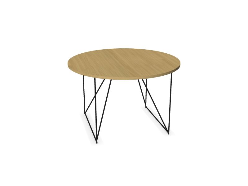 Apaļš konferenču galds AIR (6 vietas), AA - ozola finieris, A - Melns