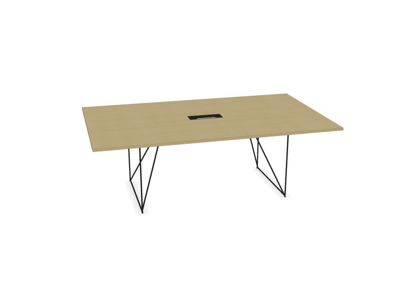 Konferenču galds AIR (8 vietas), V1 - pelnu krāsas finieris, A - Melns