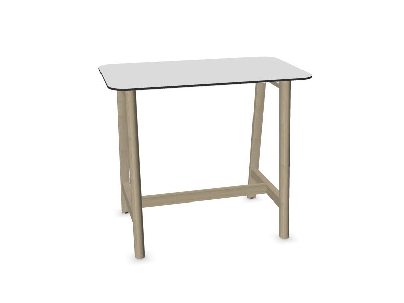 Augstais galds NOVA Wood, W2 - gaiši pelēki krāsoti pelni, H70B01 - balts HPL /melns, 1200x700