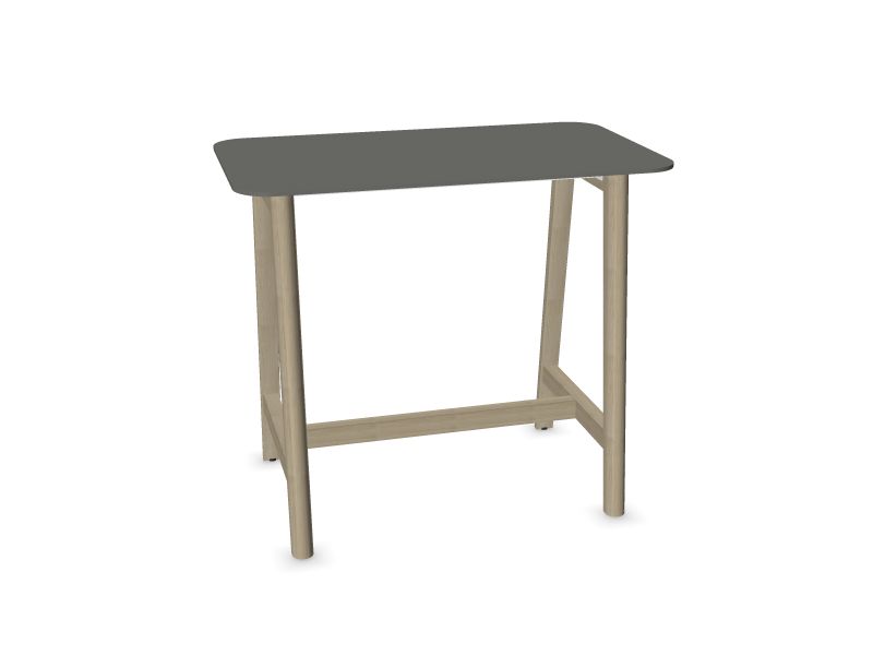 Augstais galds NOVA Wood, W2 - gaiši pelēki krāsoti pelni, H17B03 - pelēks HPL /pelēks, 1200x700