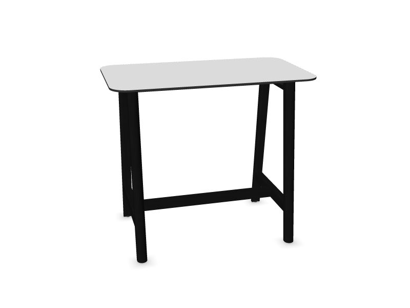 Augstais galds NOVA Wood, W3 - pelni melnā krāsā, H70B01 - balts HPL /melns, 1200x700