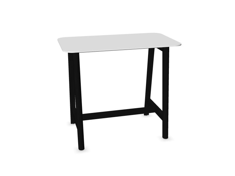 Augstais galds NOVA Wood, W3 - pelni melnā krāsā, H70B02 - balts HPL /balts, 1200x700