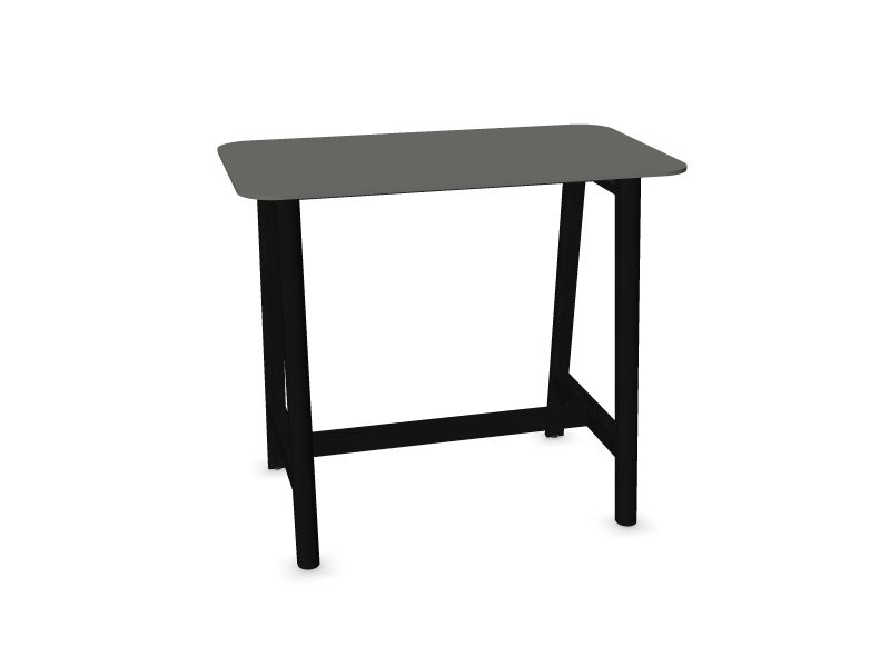 Augstais galds NOVA Wood, W3 - pelni melnā krāsā, H17B03 - pelēks HPL /pelēks, 1200x700