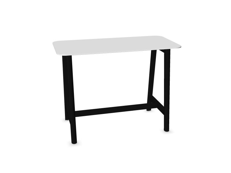 Augstais galds NOVA Wood, W3 - pelni melnā krāsā, H70B02 - balts HPL /balts, 1400x700