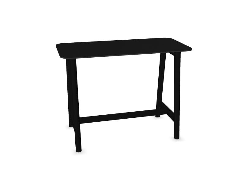 Augstais galds NOVA Wood, W3 - pelni melnā krāsā, H16B01 - melns HPL /melns, 1400x700