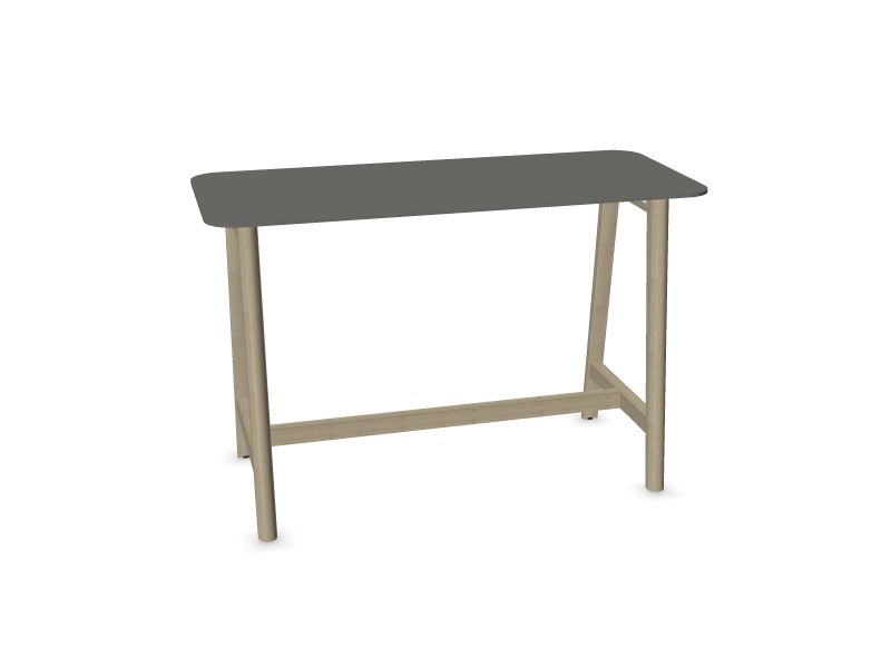 Augstais galds NOVA Wood, W2 - gaiši pelēki krāsoti pelni, H17B03 - pelēks HPL /pelēks, 1600x700