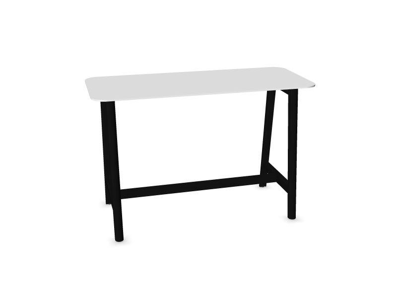 Augstais galds NOVA Wood, W3 - pelni melnā krāsā, H70B02 - balts HPL /balts, 1600x700