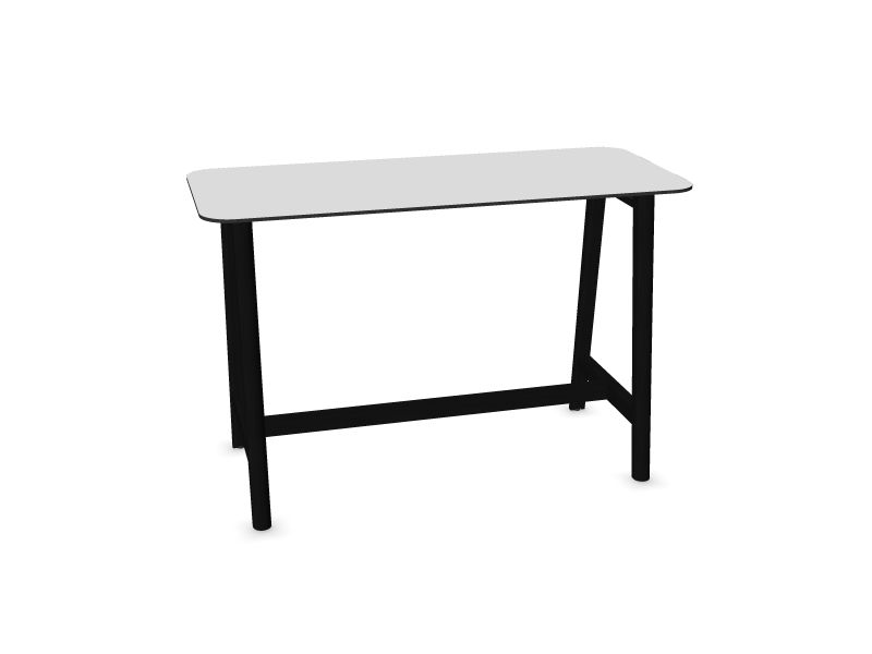 Augstais galds NOVA Wood, W3 - pelni melnā krāsā, H70B01 - balts HPL /melns, 1600x700