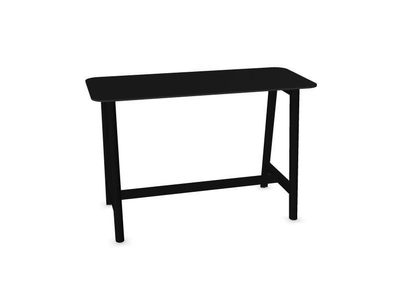 Augstais galds NOVA Wood, W3 - pelni melnā krāsā, H16B01 - melns HPL /melns, 1600x700
