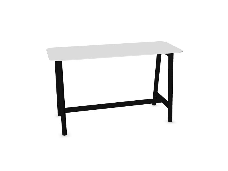 Augstais galds NOVA Wood, W3 - pelni melnā krāsā, H70B02 - balts HPL /balts, 1800x700