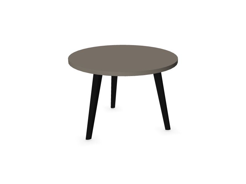 Apaļais kafijas galdiņš NOVA WOOD, W3 - pelni melnā krāsā, N2 - pelēks kubīta melamīns