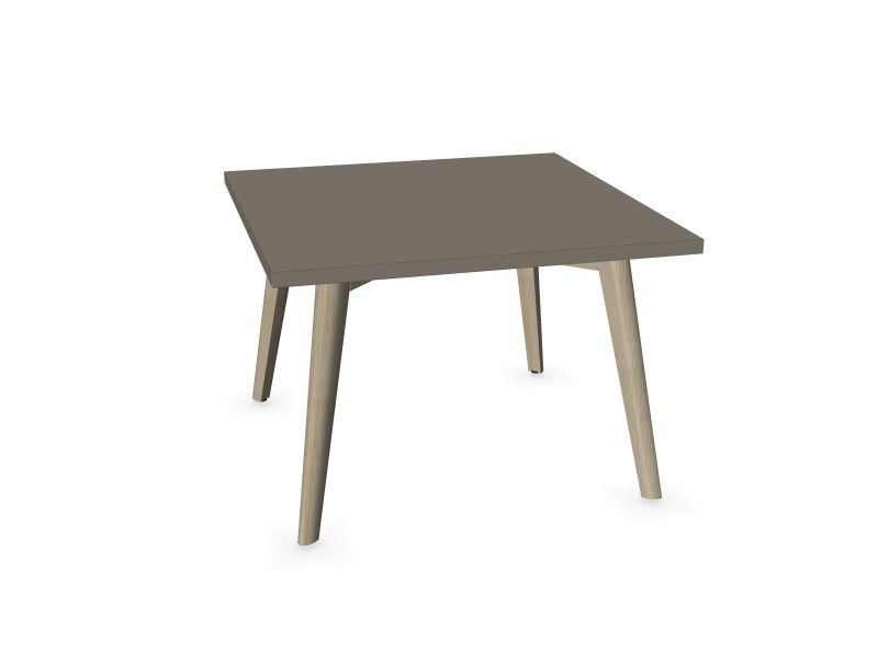 Kvadrātveida kafijas galdiņš NOVA WOOD, W2 - gaiši pelēki krāsoti pelni, N2 - pelēks kubīta melamīns