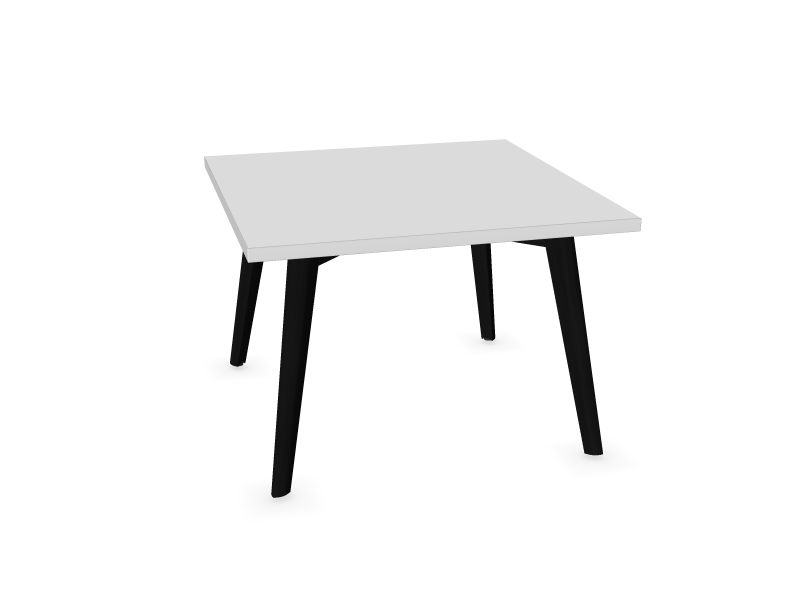 Kvadrātveida kafijas galdiņš NOVA WOOD, W3 - pelni melnā krāsā, M1 - balts melamīns