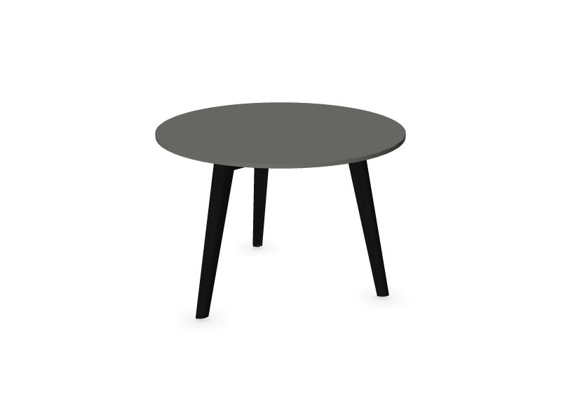 Apaļais kafijas galdiņš NOVA WOOD, W3 - pelni melnā krāsā, H17B03 - pelēks HPL /pelēks