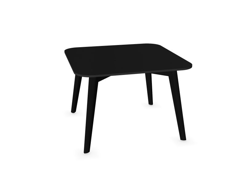 Kvadrātveida kafijas galdiņš NOVA WOOD, W3 - pelni melnā krāsā, H16B01 - melns HPL /melns