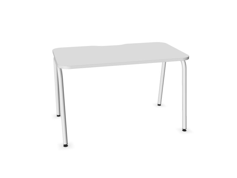 Datorgalds ROUND, M1 - balts melamīns, E - balts, 1200x700