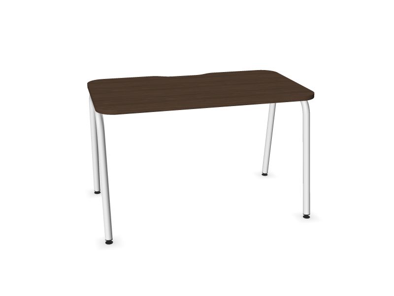 Datorgalds ROUND, D4 - tumšs melamīna valrieksts, E - balts, 1200x700