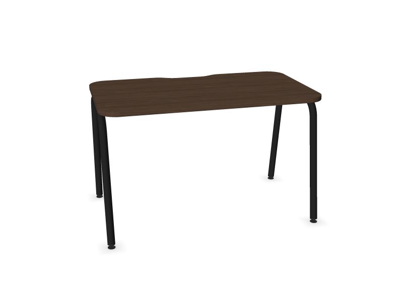 Datorgalds ROUND, D4 - tumšs melamīna valrieksts, A - Melns, 1200x700