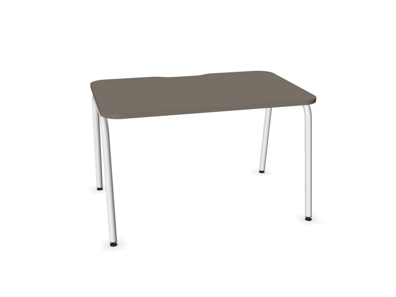 Datorgalds ROUND, N2 - pelēks kubīta melamīns, E - balts, 1200x800