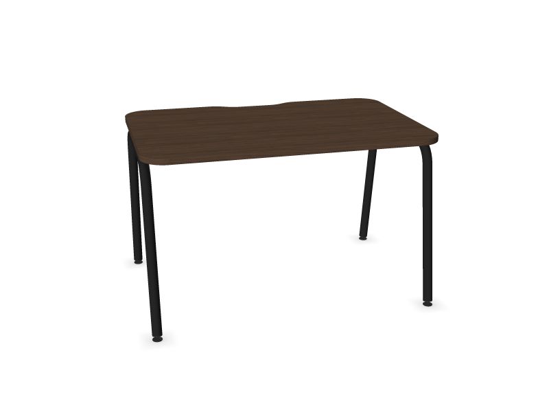 Datorgalds ROUND, D4 - tumšs melamīna valrieksts, A - Melns, 1200x800