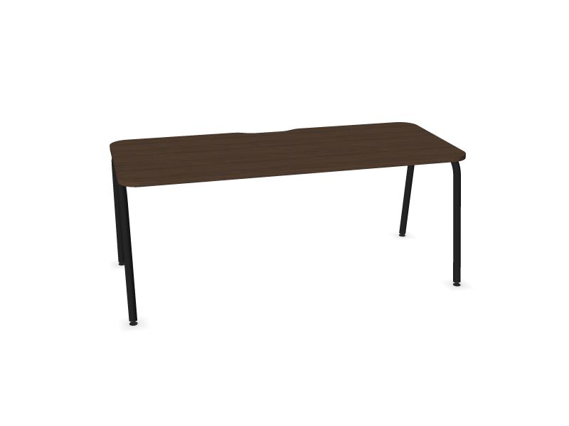 Datorgalds ROUND, D4 - tumšs melamīna valrieksts, A - Melns, 1800x800