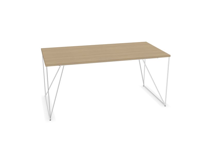 Datorgalds AIR, D1 - balināts ozola melamīns, E - balts, 1600x800