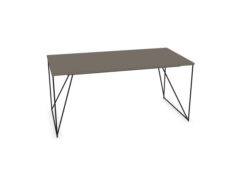 Datorgalds AIR, N2 - pelēks kubīta melamīns, A - Melns, 1600x800