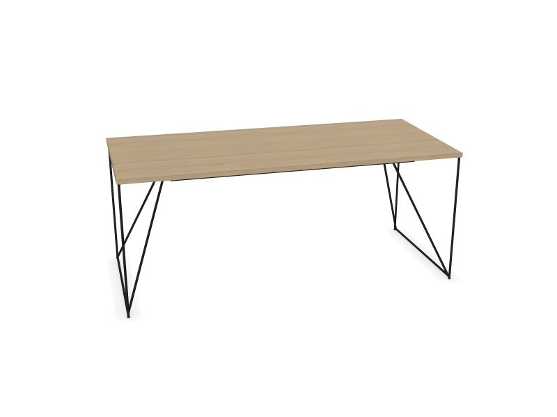 Datorgalds AIR, D1 - balināts ozola melamīns, A - Melns, 1800x800