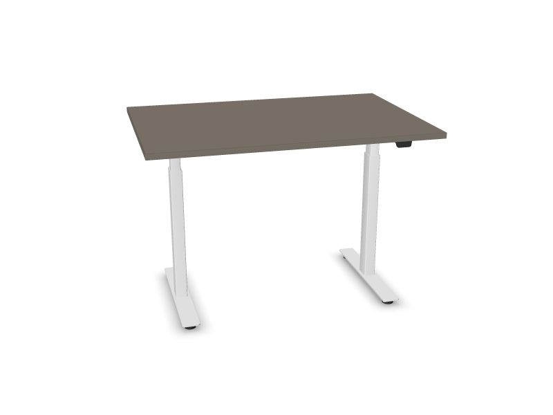 Elektriski regulējams galds B-ACTIVE, N2 - pelēks kubīts, E - balts, 1200x800
