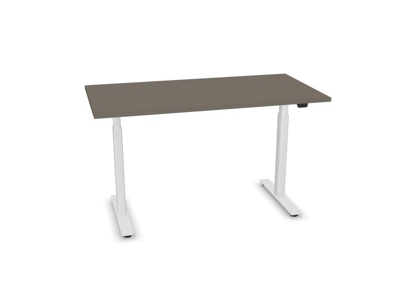 Elektriski regulējams galds B-ACTIVE, N2 - pelēks kubīts, E - balts, 1400x700