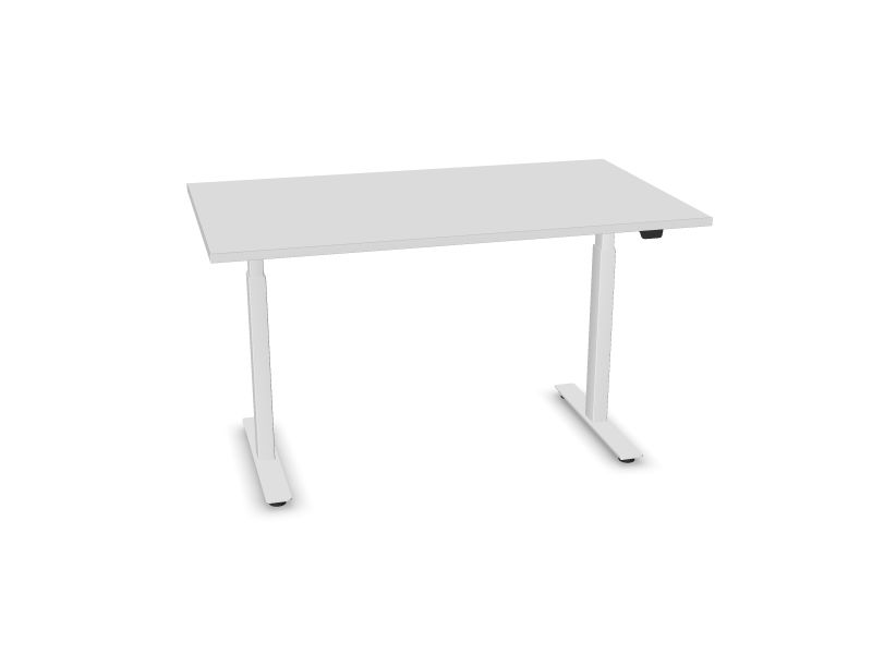 Elektriski regulējams galds B-ACTIVE, M1 - balts melamīns, E - balts, 1400x800