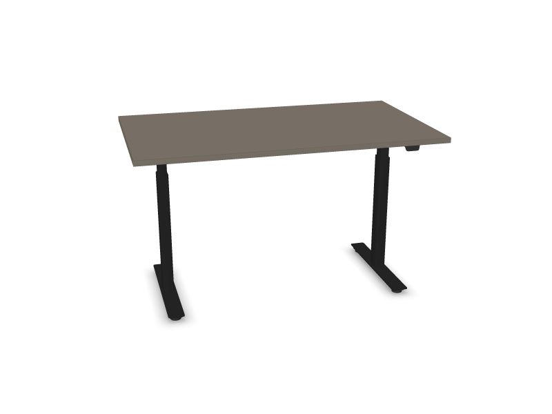 Elektriski regulējams galds B-ACTIVE, N2 - pelēks kubīts, A - Melns, 1400x800