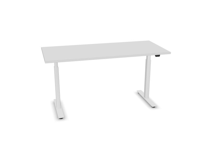Elektriski regulējams galds B-ACTIVE, M1 - balts melamīns, E - balts, 1600x700