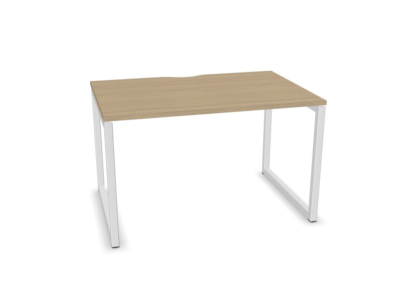 Datorgalds NOVA O, D1 - balināts ozola melamīns, E - balts, 1200x800