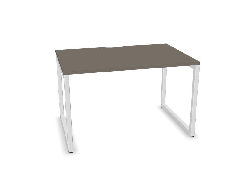 Datorgalds NOVA O, N2 - pelēks kubīta melamīns, E - balts, 1200x800