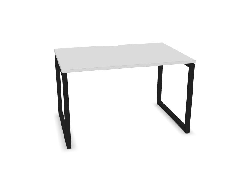 Datorgalds NOVA O, M1 - balts melamīns, A - Melns, 1200x800