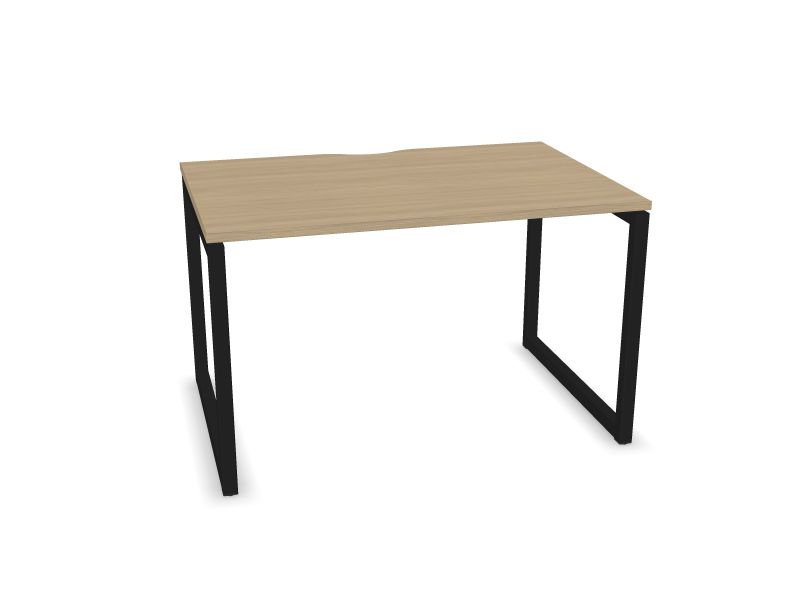 Datorgalds NOVA O, D1 - balināts ozola melamīns, A - Melns, 1200x800