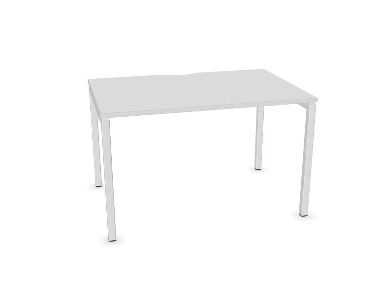 Datorgalds NOVA U, M1 - balts melamīns, E - balts, 1200x800