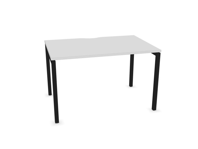 Datorgalds NOVA U, M1 - balts melamīns, A - Melns, 1200x800