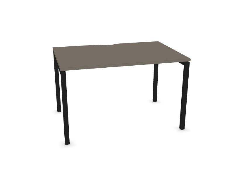 Datorgalds NOVA U, N2 - pelēks kubīta melamīns, A - Melns, 1200x800