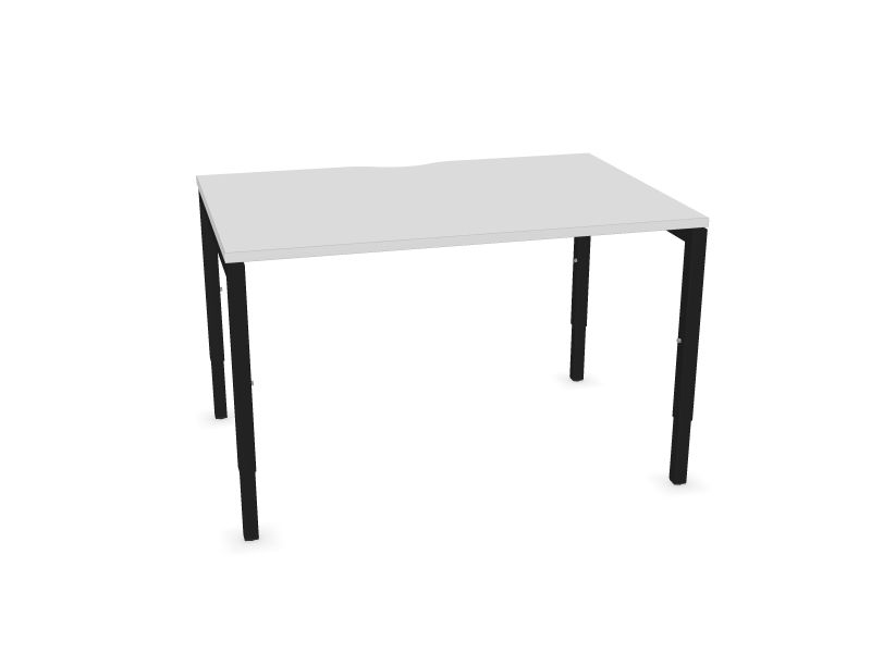 Datorgalds NOVA H, M1 - balts melamīns, A - Melns, 1200x800