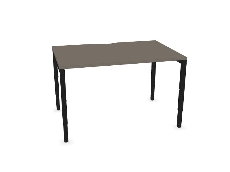 Datorgalds NOVA H, N2 - pelēks kubīta melamīns, A - Melns, 1200x800