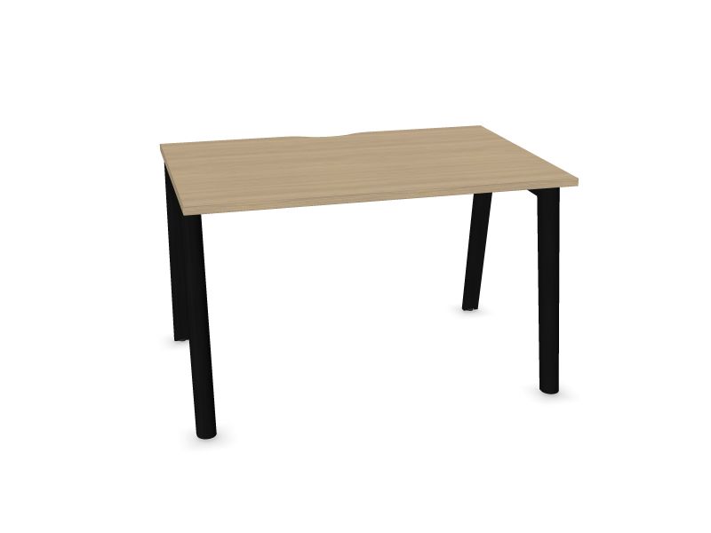 Datorgalds NOVA WOOD, W3 - pelni melnā krāsā, D1 - balināts ozola melamīns, 1200x800